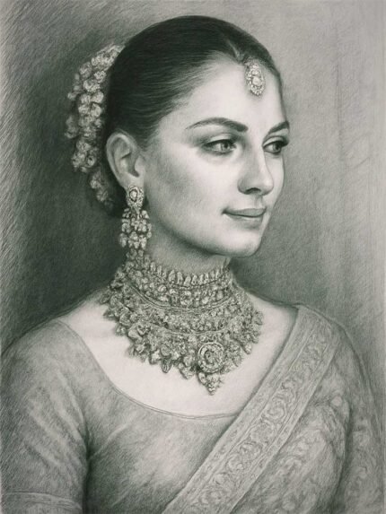Royal Pencil Sketch Portrait